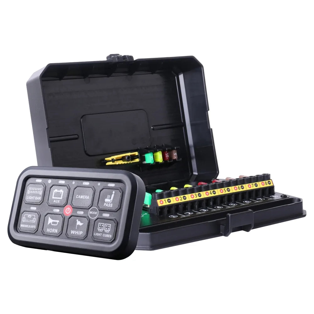 8-PAD schakelpaneel 12-24v | incl. app-controle